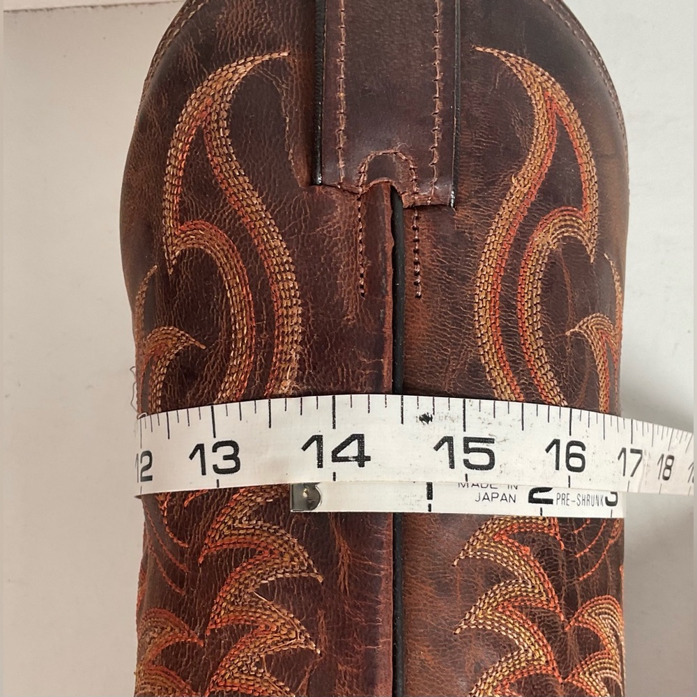 Tony Lama Men’s Vintage Chocolate Cowboy Boots 8.5 D USA Made Exotic - Picture 3 of 16